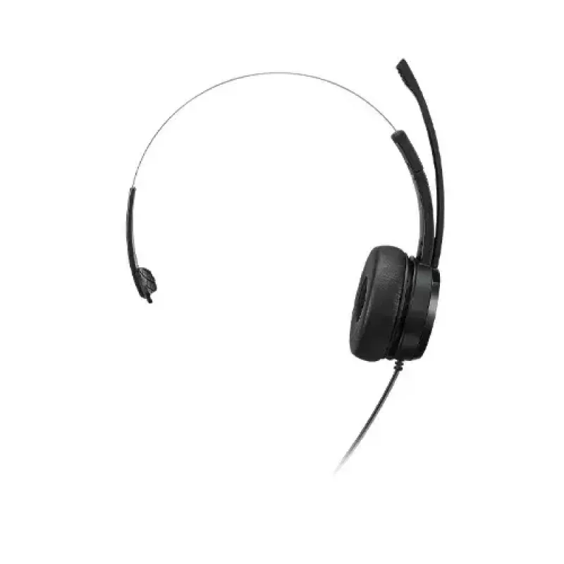 Lenovo 100 Mono ausinės su mikrafonu, laidinės, antgalvinės, USB-A, juodos