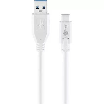 USB laidas Goobay 67188 USB 3.2 Gen 1 1 m USB-C USB-A baltas