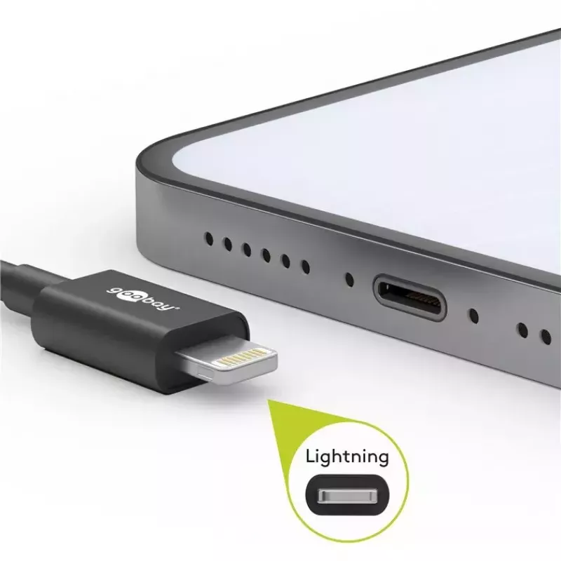 Lightning USB įkrovimo ir sinchronizavimo laidas Goobay 72906