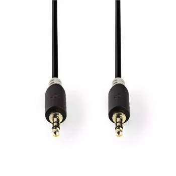 Garso kabelis Nedis CABW22000AT10 1 m 3,5 mm variu dengtas aliuminis