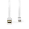 USB laidas Nedis CCBW60500WT10 1 m USB 2.0 A – Micro-USB B baltas