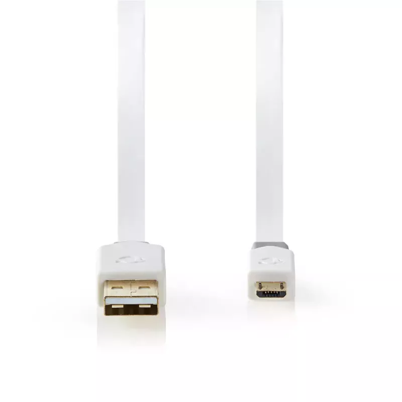 USB laidas Nedis CCBW60500WT10 1 m USB 2.0 A – Micro-USB B baltas