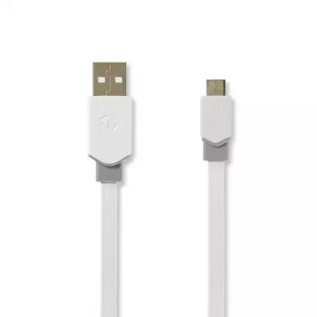 USB laidas Nedis CCBW60500WT10 1 m USB 2.0 A – Micro-USB B baltas