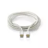 USB C laidas Nedis CCTB60700AL20 2 m aliuminio spalvos USB 2.0