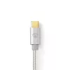 USB C laidas Nedis CCTB60700AL20 2 m aliuminio spalvos USB 2.0