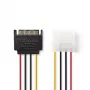 Nedis CCGP73520VA015 vidinis maitinimo laidas 0,15 m 2 x SATA 15 kaiščių Molex 4 kaiščių