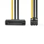 Vidinis maitinimo kabelis Nedis CCGP74200VA015 0,15 m SATA 15 kontaktų (vyriškas)