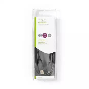 Nedis USB 2.0 laidas 3 m USB A – Micro-USB B juodas