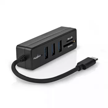 USB-C stotelė Nedis CCGB64250BK01, laidinė, USB Type-C, juoda, 5 Gbit/s