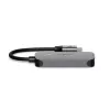 USB šakotuvas Nedis CCGB64230GY01 Type-C 5000 Mbit/s pilka