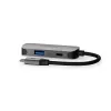 USB šakotuvas Nedis CCGB64230GY01 Type-C 5000 Mbit/s pilka