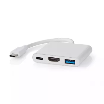 Nešiojamojo kompiuterio stotelė Nedis CCGB64770WT01 USB-C laidinė 7,5W