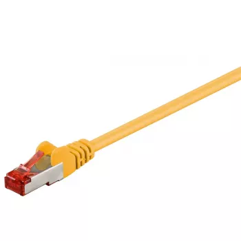 Patch kabelis CAT6 S/FTP (PiMF), 2 m, geltonas, RJ-45–RJ-45, aliuminio/variniai kontaktai