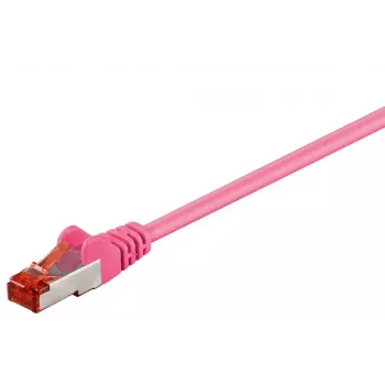 Pataisos laidas Goobay CAT 6 S/FTP PiMF 5 m, rausvai violetinis