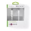 Lightning laidas Nedis CCGW39650WT10 1 m baltas USB-C