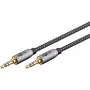 Garso kabelis WENTRONIC Goobay 65275 – 3 m, 3,5 mm TRS kištukas–kištukas, auksuoti kontaktai, magnetinis ekranavimas