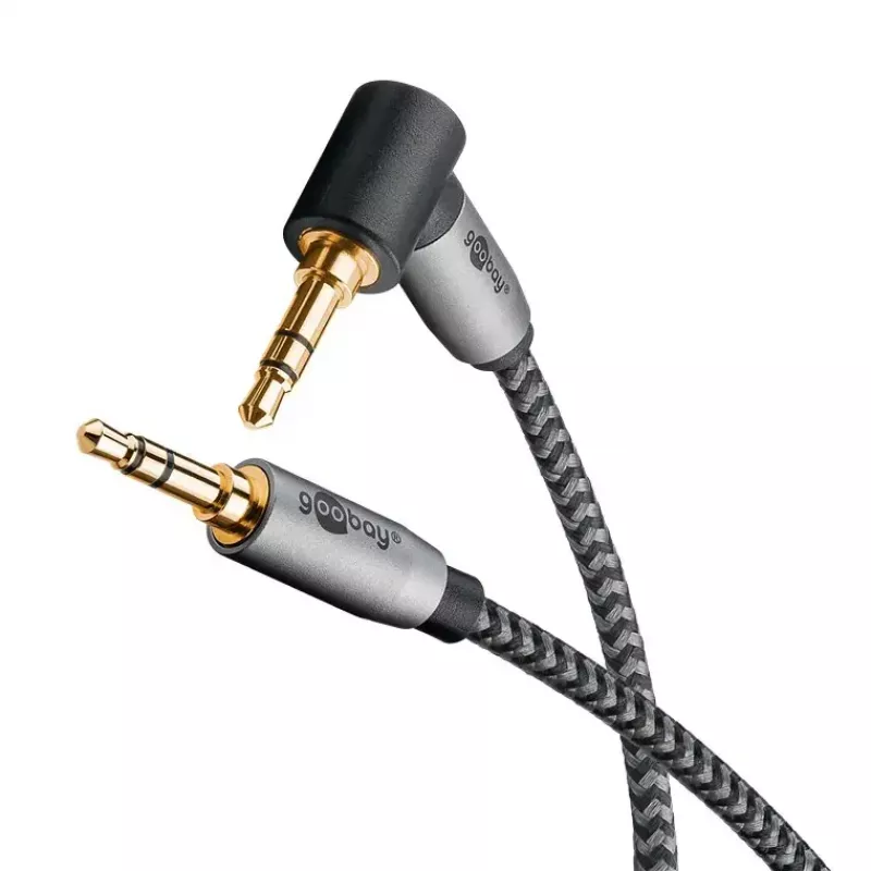 Garso laidas Goobay (WENTRONIC) 3,5 mm TRS – 3,5 mm TRS, 3 m, varis, auksuoti kontaktai, magnetinis ekranavimas