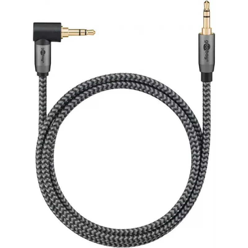 Garso laidas Goobay (WENTRONIC) 3,5 mm TRS – 3,5 mm TRS, 3 m, varis, auksuoti kontaktai, magnetinis ekranavimas