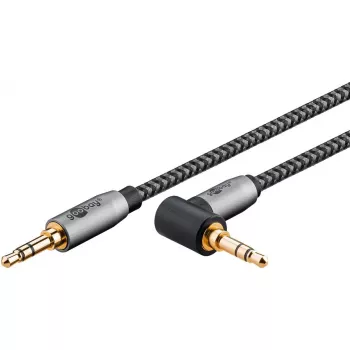 Garso laidas Goobay (WENTRONIC) 3,5 mm TRS – 3,5 mm TRS, 3 m, varis, auksuoti kontaktai, magnetinis ekranavimas