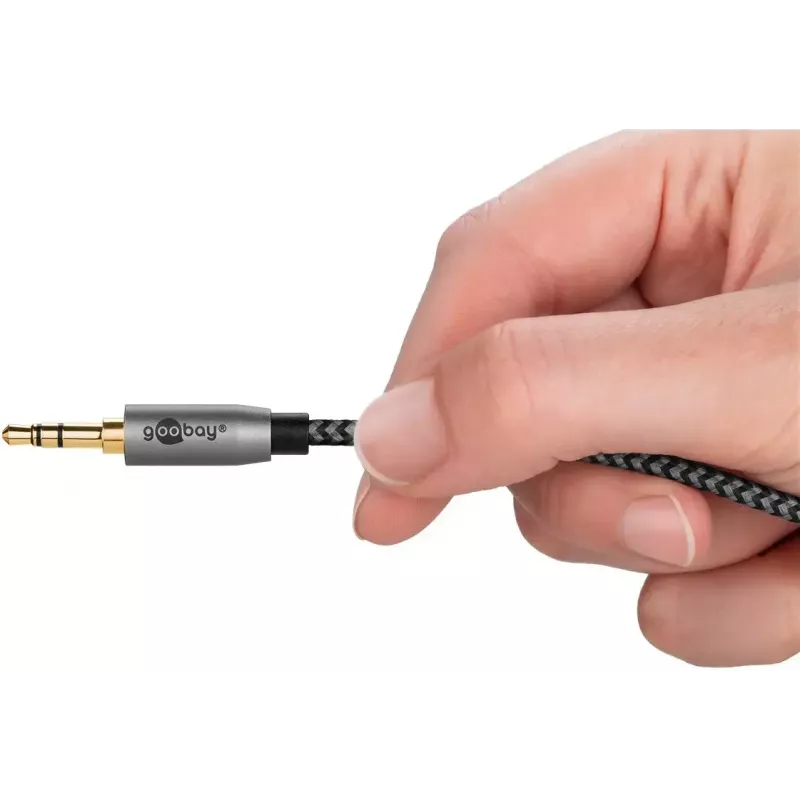 Garso laidas WENTRONIC Goobay 65289 – 3 m, 3,5 mm lizdas į 2×RCA kištuką, variniai laidininkai, paauksuoti kontaktai