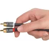 Audio kabelis WENTRONIC Goobay 65300 — 2 m, 2×RCA (kištukas) į RCA (kištukas), varinis, paauksuoti kontaktai, magnetinis ekranavimas