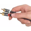Garso kabelis WENTRONIC Goobay 65301 — 3 m, 2×RCA į RCA, variniai laidininkai, paauksuoti kontaktai, magnetinis ekranavimas