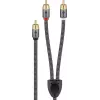 Garso kabelis RCA WENTRONIC Goobay 65302 — 2xRCA į RCA, 5 m, varis, auksuoti kontaktai, magnetinis ekranavimas