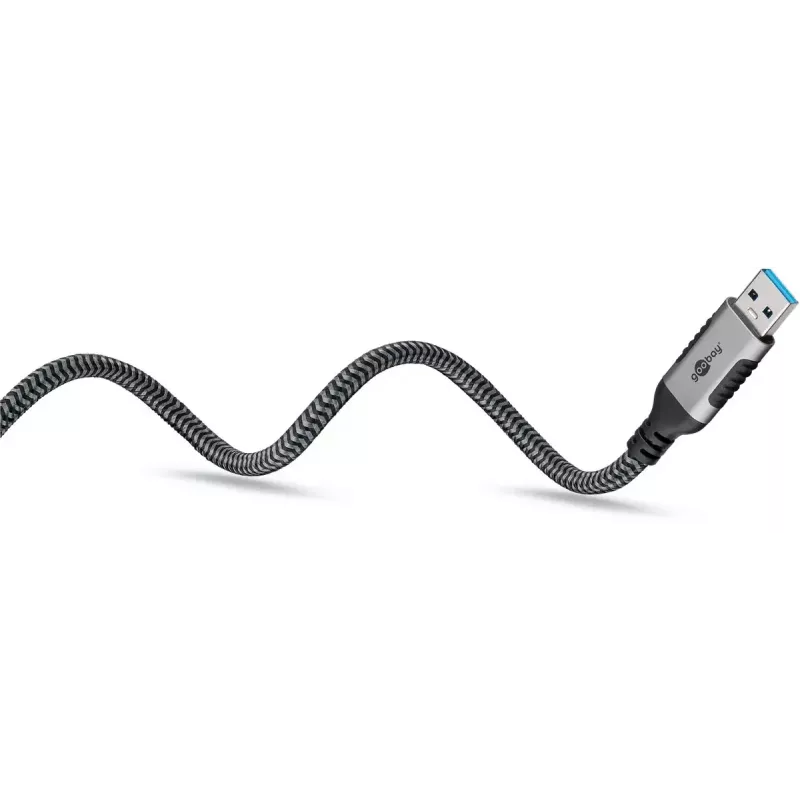 Goobay USB A į RJ-45 keitiklio laidas 15 m juodas sidabrinis