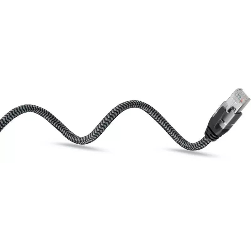 Goobay USB A į RJ-45 keitiklio laidas 15 m juodas sidabrinis