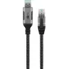 Goobay USB A į RJ-45 keitiklio laidas 15 m juodas sidabrinis