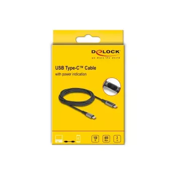 DeLOCK USB 2.0 duomenų ir greito įkrovimo laidas USB Type-C vyriškas į vyrišką PD 3.0 100 W 2 m