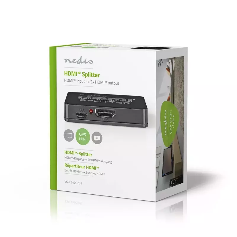 HDMI vaizdo skirstytuvas Nedis VSPL34002BK