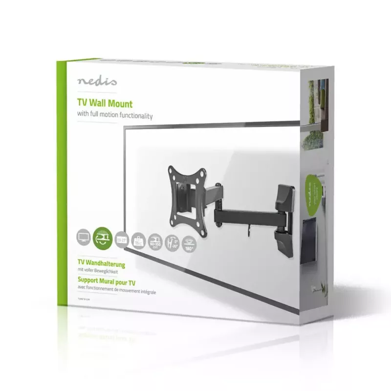 TV laikiklis Nedis TVWM1510BK 68,6 cm 27 col. Juodas 15 kg