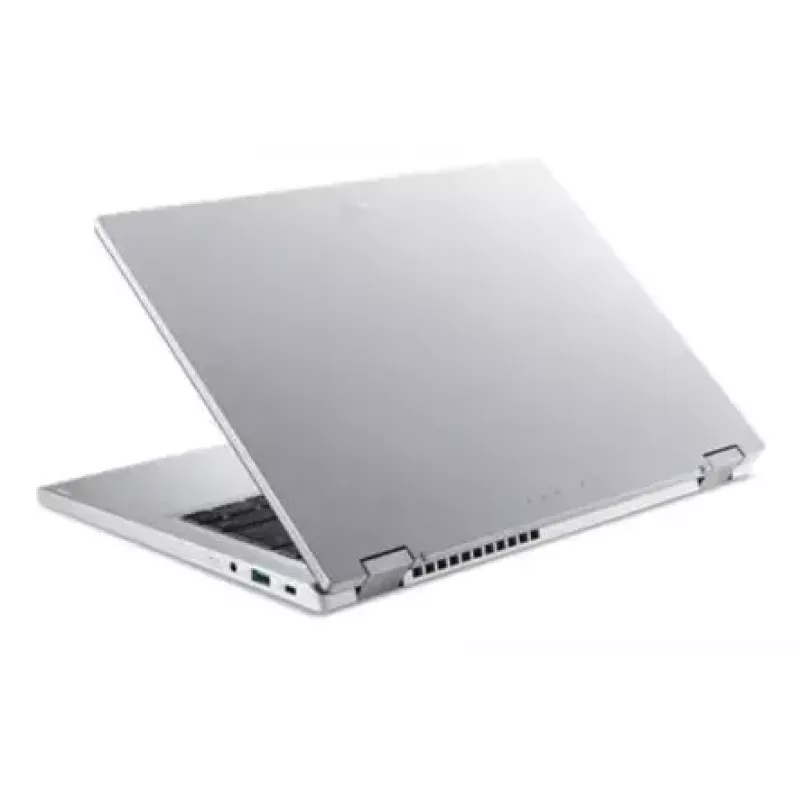 Konvertuojamas nešiojamas kompiuteris Acer Aspire Go Spin 14 AGSP14-31PT-36R6 — 14 colių WUXGA liečiamasis, Intel Core 3 N355 1.9 GHz, 16 GB LPDDR5, 512 GB SSD, Windows 11 Home, sidabrinis