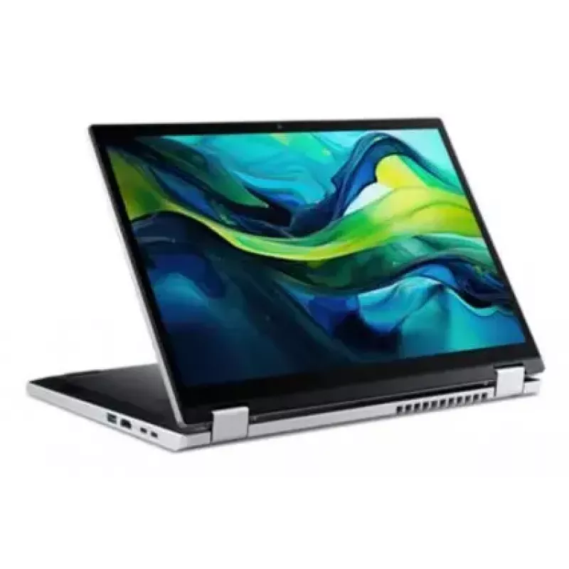 Konvertuojamas nešiojamas kompiuteris Acer Aspire Go Spin 14 AGSP14-31PT-36R6 — 14 colių WUXGA liečiamasis, Intel Core 3 N355 1.9 GHz, 16 GB LPDDR5, 512 GB SSD, Windows 11 Home, sidabrinis