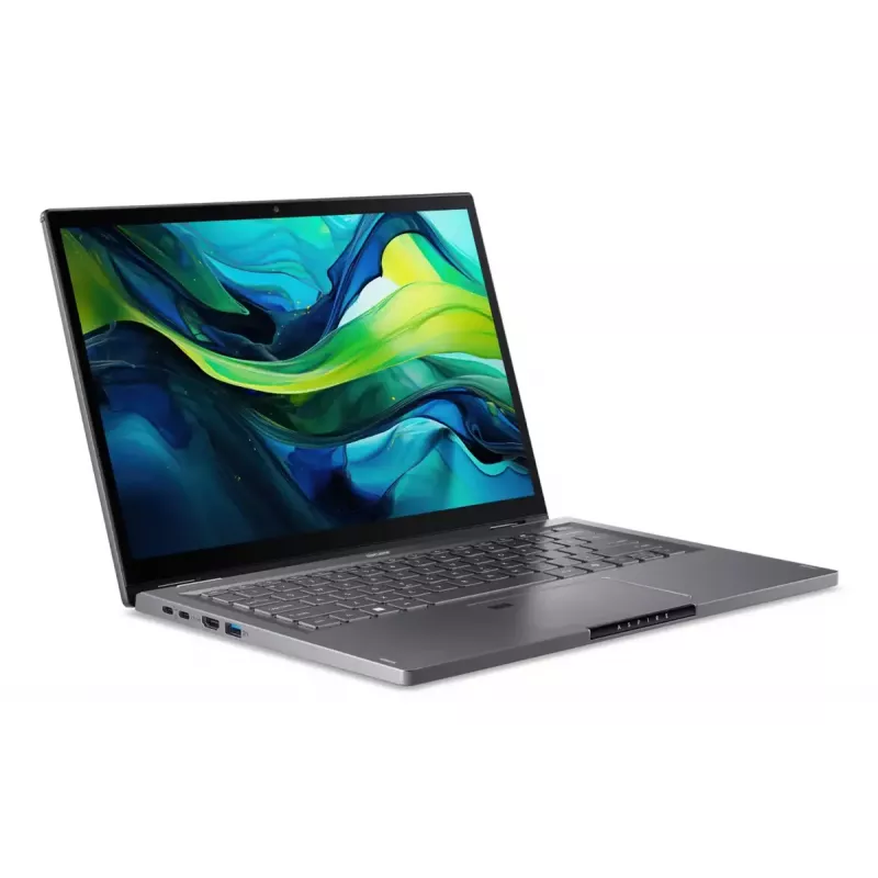 Konvertuojamas nešiojamas kompiuteris Acer Aspire Spin 14 ASP14-52MTN-75Q5 — Intel Core Ultra 7 155U, 14 colių WUXGA jutiklinis, 16 GB LPDDR5x, 1 TB SSD, Wi‑Fi 6, Windows 11 Home, pilka