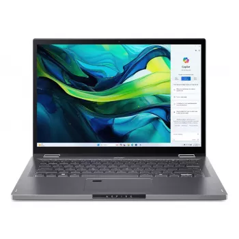 Konvertuojamas nešiojamas kompiuteris Acer Aspire Spin 14 ASP14-52MTN-75Q5 — Intel Core Ultra 7 155U, 14 colių WUXGA jutiklinis, 16 GB LPDDR5x, 1 TB SSD, Wi‑Fi 6, Windows 11 Home, pilka