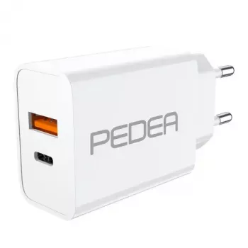 Mobiliojo įrenginio įkroviklis PEDEA 60040100 Universal White AC Greitas įkrovimas Vidaus patalpoms