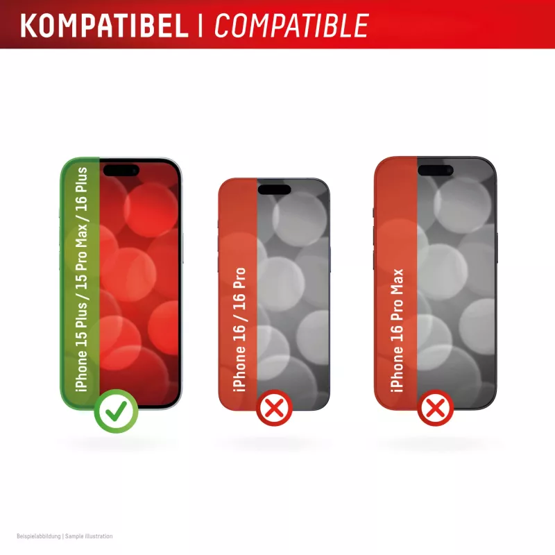 Displex Screen Protector (10H) Apple iPhone 15 Plus / 15 Pro Max / 16 Plus su Eco montavimo rėmeliu, atsparus įbrėžimams
