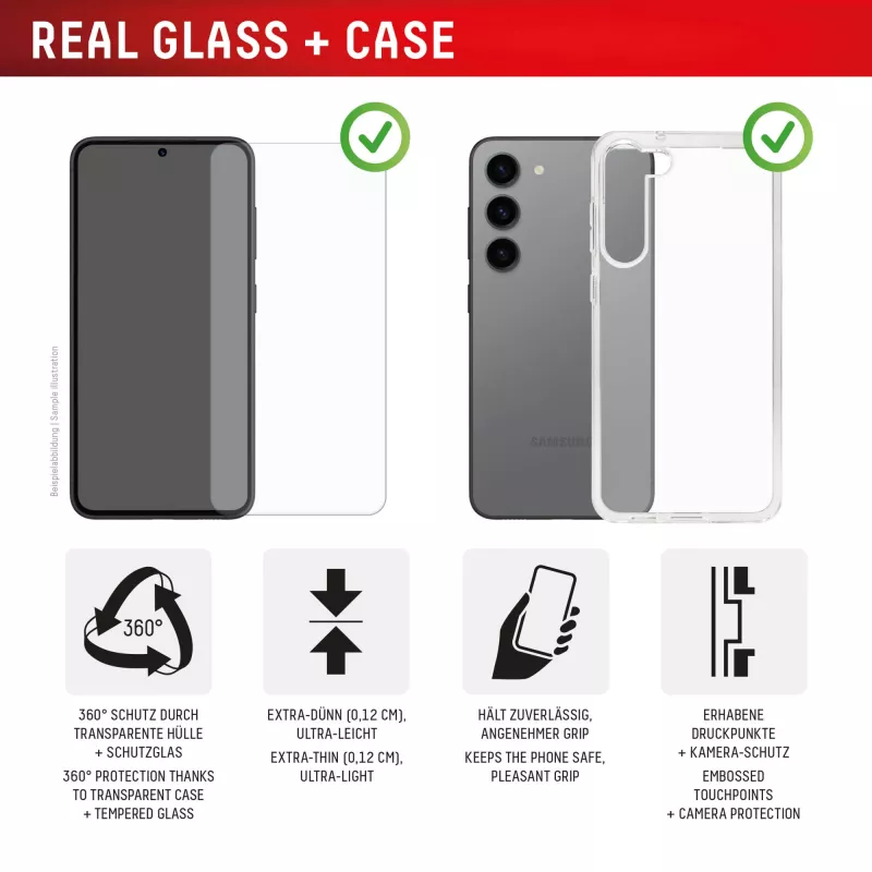 Displex Screen Protector + Dėklas Samsung Galaxy S25 Ultra, Eco Montavimo Rėmelis, Atsparus Įbrėžimams