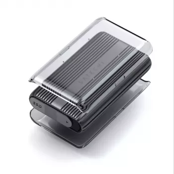 Satechi USB4 NVMe SSD Pro išorinis SSD dėklas 4 TB 40 Gbit/s pilkas permatomas