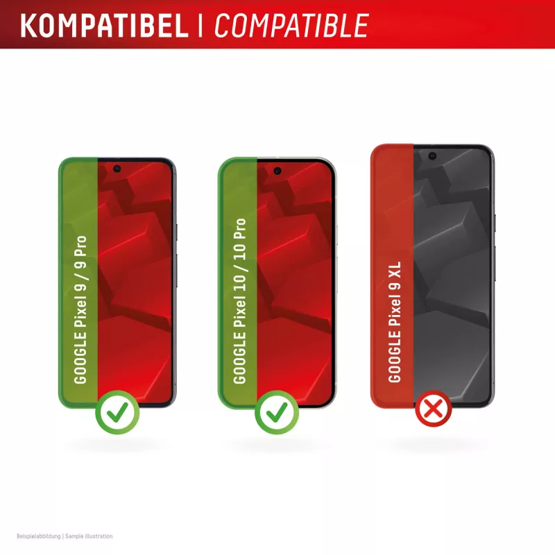 Displex apsauginis stiklas (10H) Google Pixel 9, Pixel 9 Pro, Pixel 10, Pixel 10 Pro su Eco montavimo rėmeliu, atsparus įbrėžimams