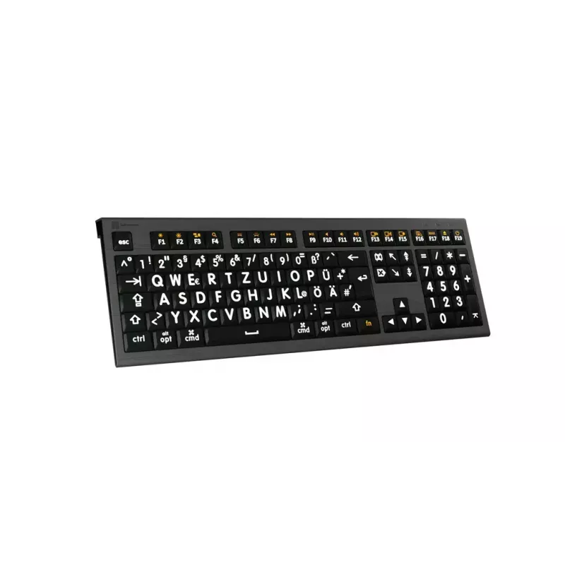 Logickeyboard LKB-LPWB-A2M-DE klaviatūra, universali USB, QWERTZ, juoda