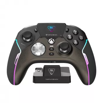 Turtle Beach Stealth Ultra belaidis aukštos kokybės žaidimų valdiklis su greito įkrovimo stotele, reguliuojamais trigeriais ir komandų ekranu. Oficialiai licencijuotas Xbox Series X|S, Xbox One ir PC