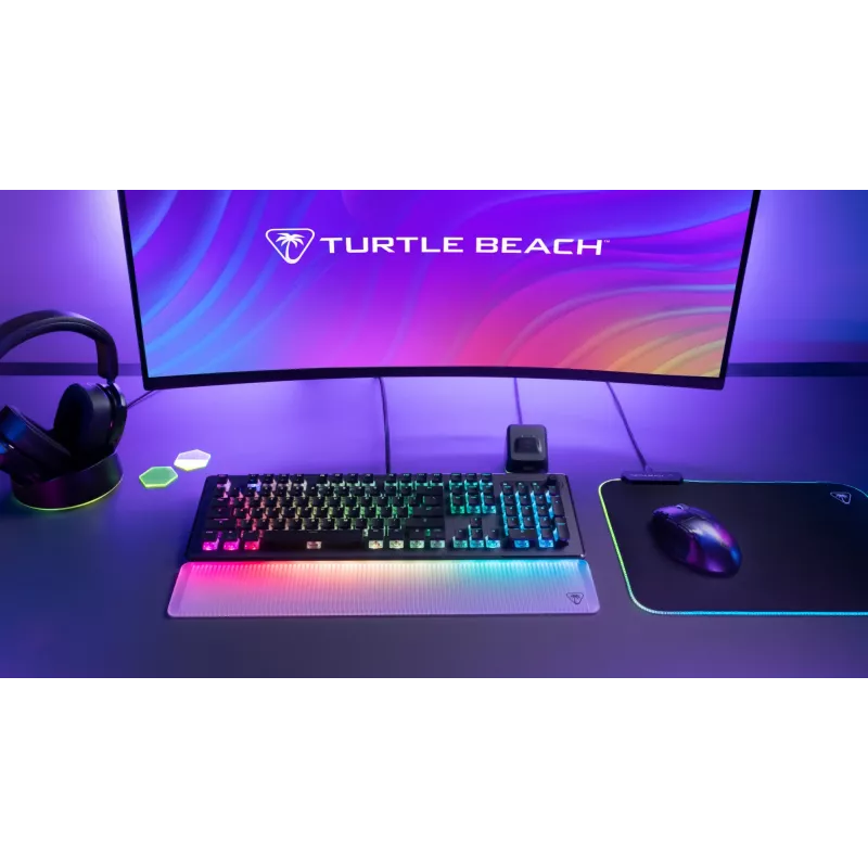 Turtle Beach Vulcan II Max žaidimų klaviatūra, optomechaninė, USB, QWERTZ, juoda