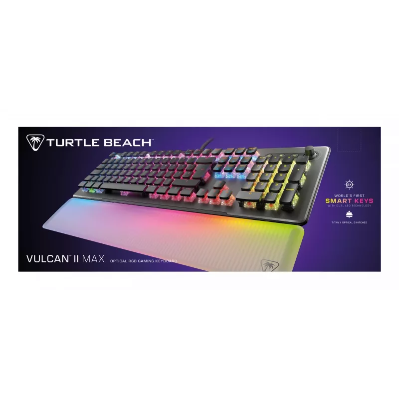 Turtle Beach Vulcan II Max žaidimų klaviatūra, optomechaninė, USB, QWERTZ, juoda