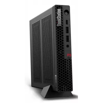 Lenovo ThinkStation P3 Tiny Intel® Core™ i9-14900 64 GB DDR5 1 TB SSD Windows 11 Pro Mini PC darbo stotis juoda