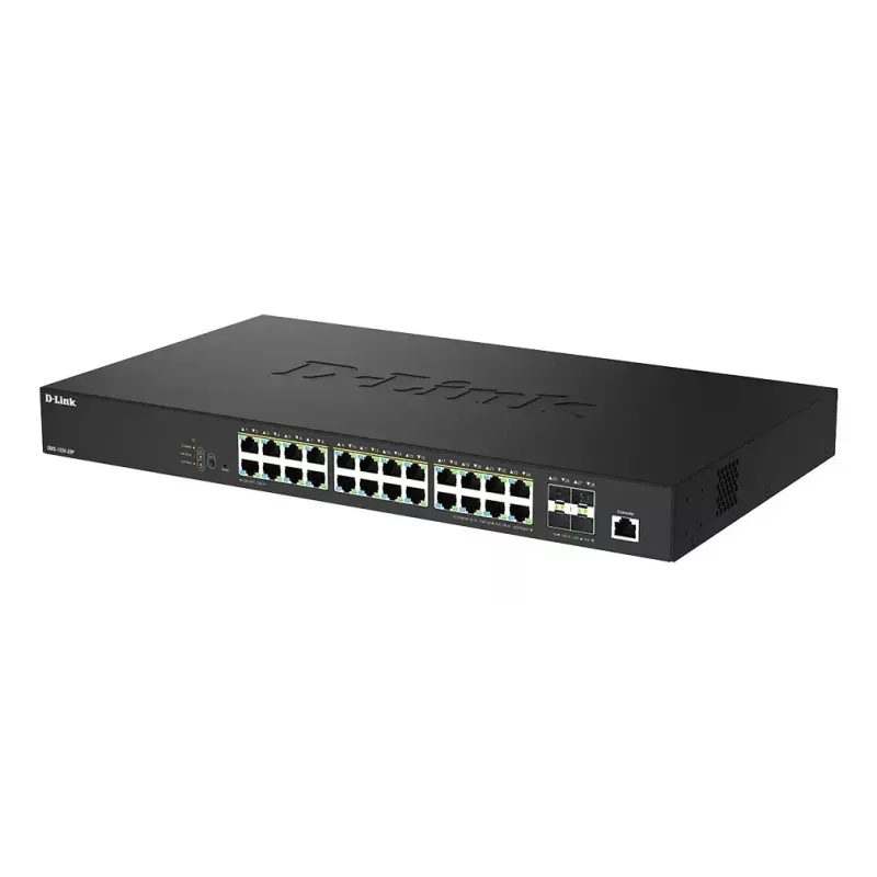 D-Link DMS-1250-28P/E 28 prievadų 2.5G Multi-Gigabit PoE++ valdomas tinklo jungiklis su 4 x 10G SFP+ prievadais