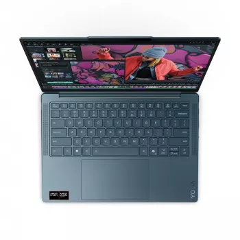 Nešiojamas kompiuteris Lenovo Yoga Slim 7 14AKP10 Copilot+ PC AMD Ryzen™ AI 7 350 35,6 cm (14 colių) 2.8K 16 GB LPDDR5-SDRAM 512 GB SSD Wi-Fi 7 (802.11be) Windows 11 Home Teal