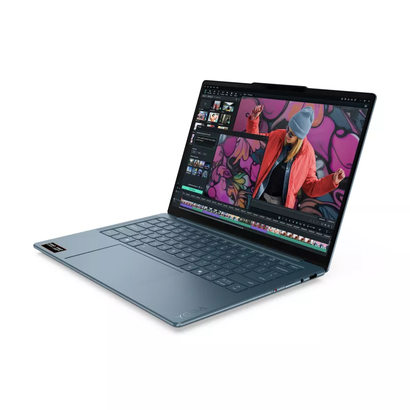 Nešiojamas kompiuteris Lenovo Yoga Slim 7 14AKP10 Copilot+ PC AMD Ryzen™ AI 7 350 35,6 cm (14 colių) 2.8K 16 GB LPDDR5-SDRAM 512 GB SSD Wi-Fi 7 (802.11be) Windows 11 Home Teal